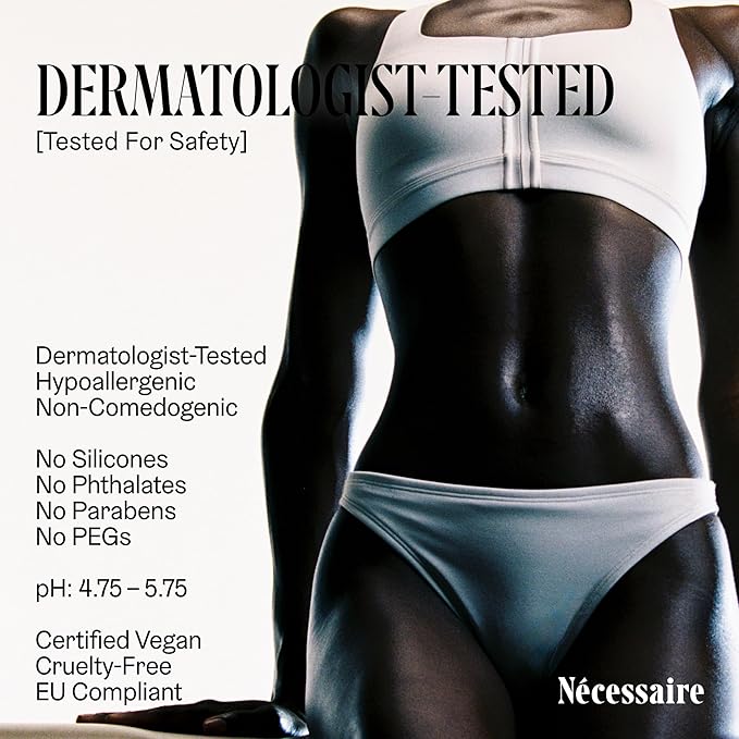 Nécessaire The Body Lotion Santal. Multi-Peptide Firming Lotion to Moisturize, Firm, Strengthen. 2.5% Niacinamide, Vitamin C/E + Omega 6/9. 2.4 fl oz.