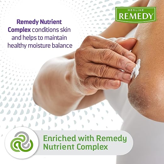 Medline Remedy Clinical Skin Cream,Vanilla Scent (16 fl oz),Moisturizing Face and Body Cream for All Ages,Paraben & Sulfate Free,Quick Absorbent Formula,Hypoallergenic Skin Moisturizer,(Pack of 4)