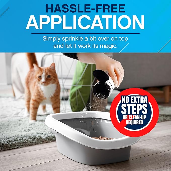 Nonscents Cat litter Deodorizer - Odor Eliminator - 4 Pack | Extends Litter Lifespan, Reduces scooping, Fragrance-free, Unscented, Odor Neutralization, Long-lasting, Non-toxic