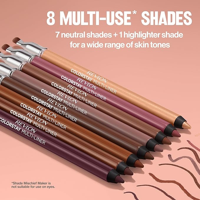 Revlon ColorStay Multi-Liner, Creamy Formula, Multiuse For Lips, Eyes & Face, Stocking Stuffer for Women, 006 Dynamic Doer