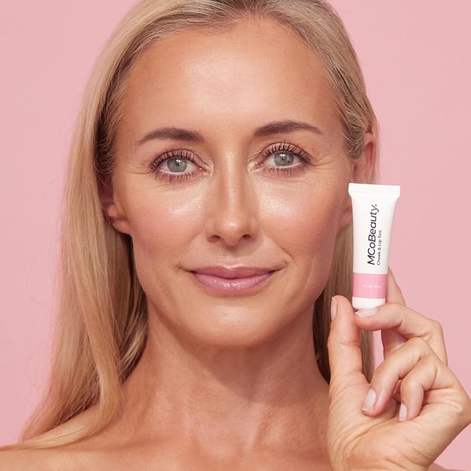 MCoBeauty - Cheek and Lip Tint - Dewy Gel-Cream Formula for Buildable Color - With a Soft Radiant Finish - Rose Glow Shade - Tinta para Labios, Liquid blush for Cheeks & Lips