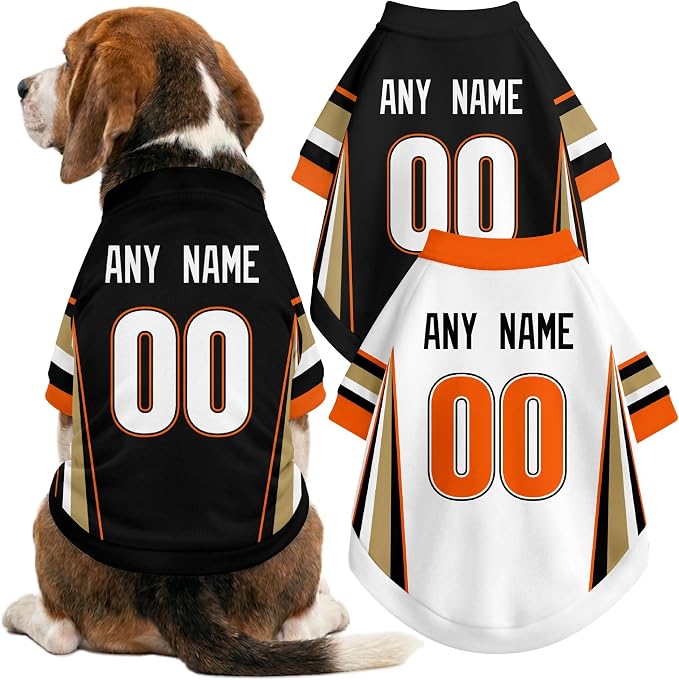 Anaheim Dog Clothes Personalized Pet T Shirt for Dogs Gift | Custom Name Number Jersey Style Pet Shirt for Dog