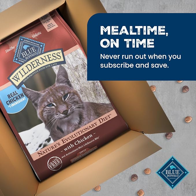 Blue Buffalo Wilderness Indoor Hairball & Weight Control Dry Cat Food, 11lb | High Protein, Real Chicken #1 Ingredient, Supports a Healthy Weight in Adult Cats, Promotes Healthy Digestion