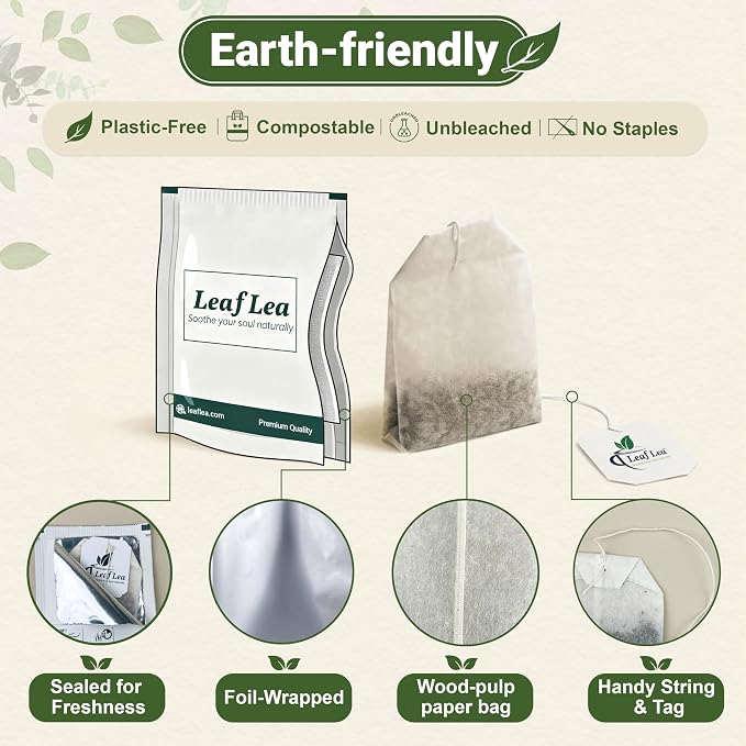 LeafLea Rosemary Tea Bags, Pure Rosemary Leaf Herbal Tea, Caffeine-Free | Te De Romero with a Soothing, Earthy Taste, Individually Foil-Wrapped for Freshness, Sugar-Free, Non-GMO, 40 Tea Bags