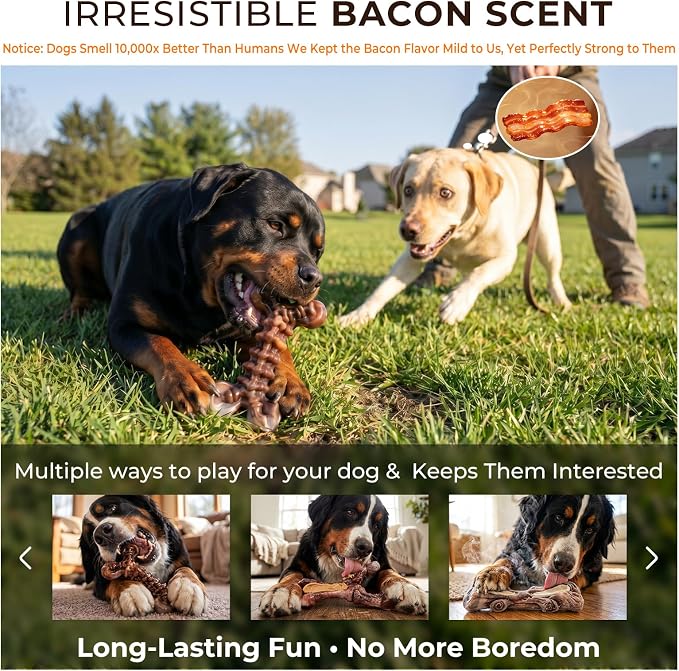 Kseroo 3-Pack Indestructible Dog Chew Toys for Aggressive Chewers,25-100lbs