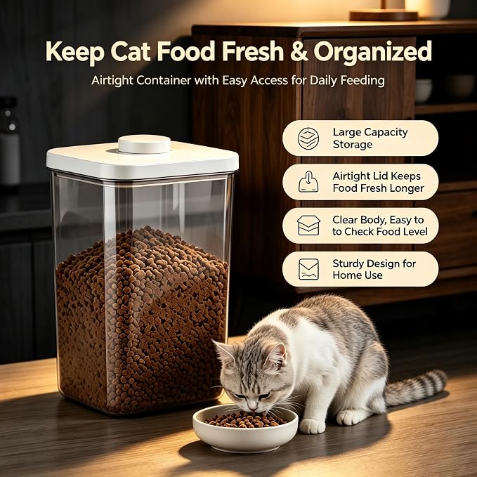LivLab Mker Pet Food Storage Container With Lids & Cup
