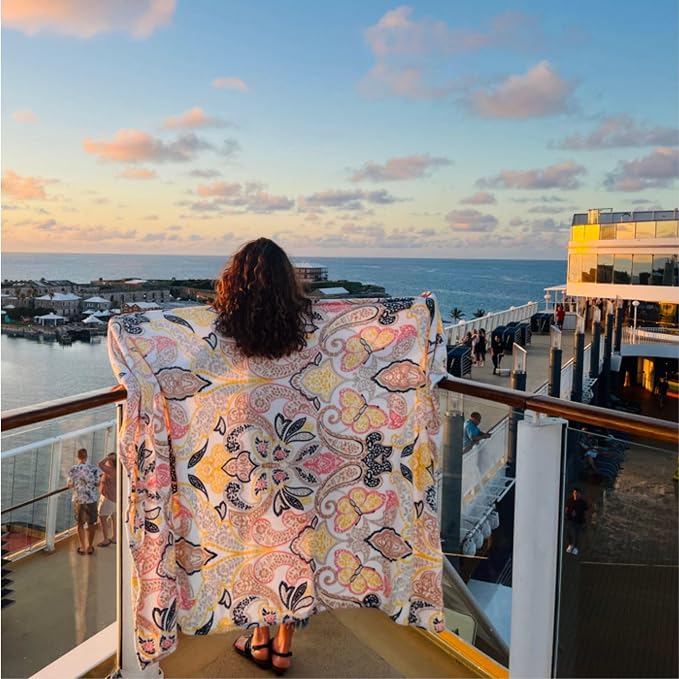 Bohemian Floral Fleece Throw Blanket: Velvety Soft, Durable Paisley Boho Accent for Bed or Couch (Yellow Paisley, 50 x 70 inches)