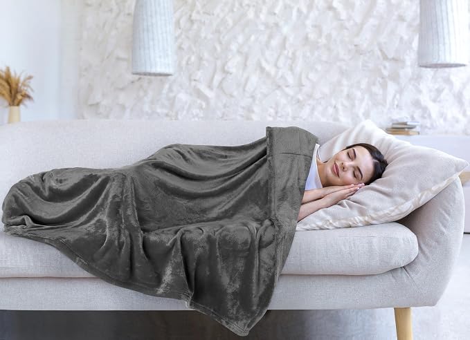 Utopia Bedding Ultra Soft Fleece Bed Blanket Full Size Grey (90x84 Inches) | Microfiber Plush Warm Lightweight Breathable Cozy Blanket Anti-Static, All Season Use, Gift for Women and Men