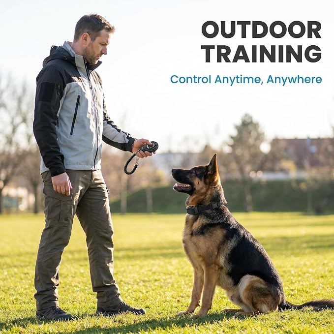 No Bark Collar for Dogs,Training clicker kit, Smart Progressive Anti Barking Collar-7 Level Adjustable Sensitivity, Automatic Dog Bark Collar, Safety Protection, Collar for Small Medium Large Dogs