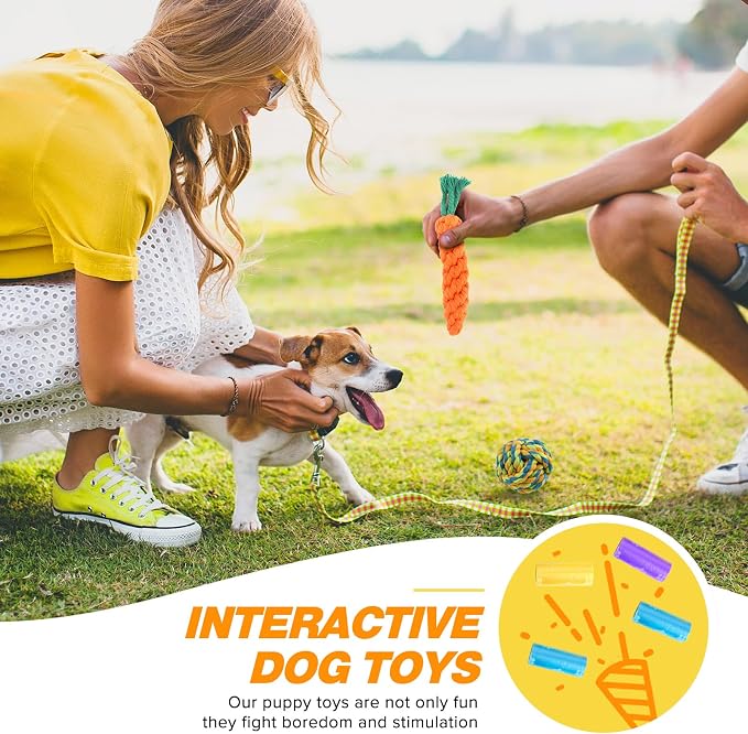 Puppy Chew Toys for small & Medium Dog, Cute Plush Dog Squeaky Toys for Puppies, Dog ChewToys with Rope Toys, Treat Ball for Teething, Interactive Dog Toys with Tough Chewers, Puppy Supplies - 23 Pack