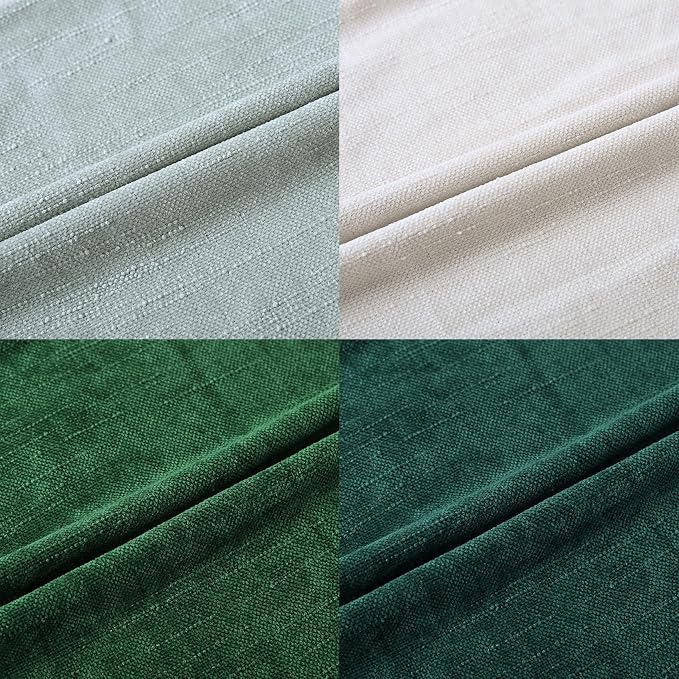 Set of 4 Soft Textured Decorative Throw Pillow Covers 24x24 Inch Cozy Farmhouse Cushion Cover Square Accent Pillow Cases for Bed Couch Sofa Living Room, White Aqua Green