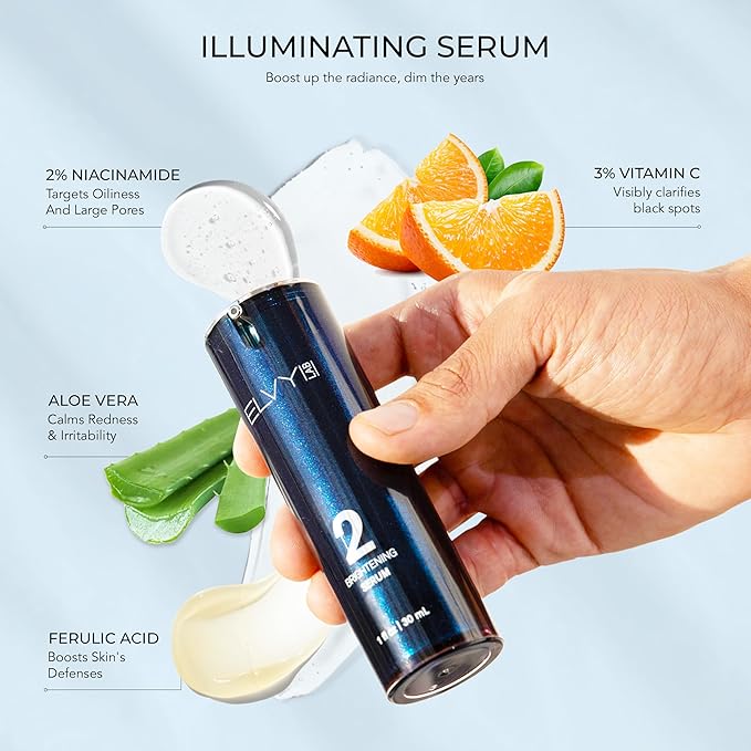 Brightening Vitamin C Serum for Men and Women | Hydrating Anti-Aging Dark Spot Corrector with Aloe Vera & Niacinamide | Travel-Size Face Serum for All Skin Types (1 Fl Oz)