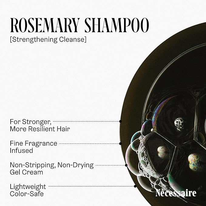 Nécessaire Rosemary Shampoo With Pump | Multi-Protein Strengthening Shampoo For Thinning Hair. For Women + Men. Good For All Hair Types/Textures. Color-Safe. 500 ml / 16.9 oz