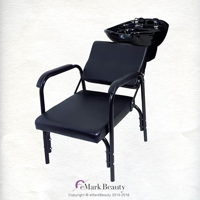 Salon CERAMIC Wall Mounted Tilting Bowl Reclining Shampoo Chair TLC-B07WT-216