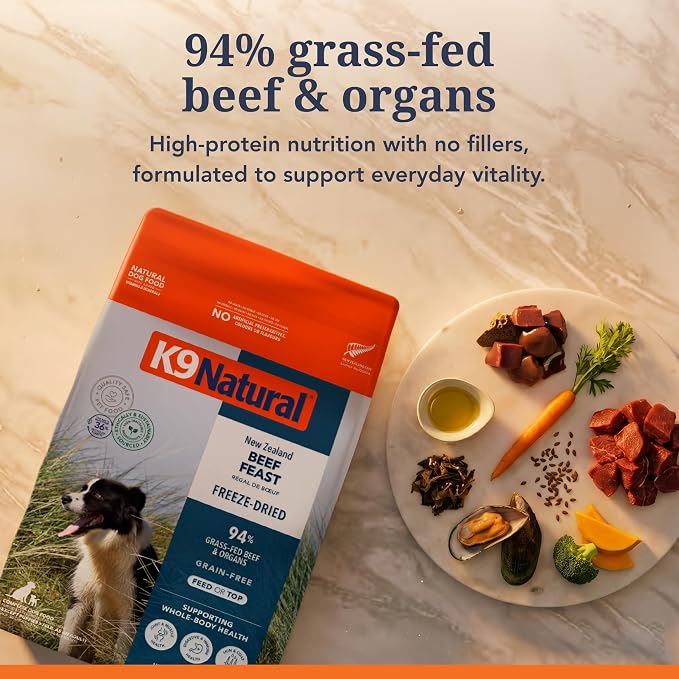 K9 Natural - Freeze Dried High Protein Grain-Free Dog Food Or Topper