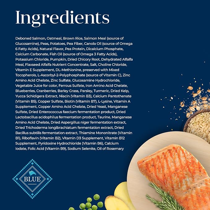 Blue Buffalo Basics Salmon Adult Skin & Stomach Care Dry Dog Food, 11 lb | Real Salmon #1 Ingredient, Limited Ingredient Diet, Antioxidant-Rich LifeSource Bits, Skin & Coat Health