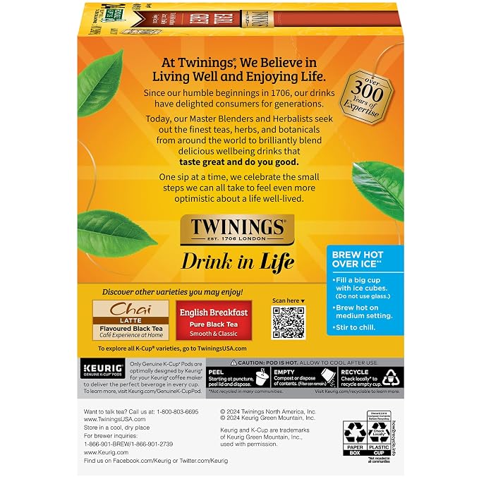Twinings® Earl Grey Tea, Keurig® K-Cup® Pods, 24/Box