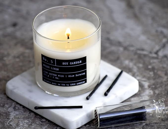 Lulu Candles | Tobacco, Spice & Vanilla | Luxury Scented Soy Jar Candle | Hand Poured in The USA | Highly Scented & Long Lasting- 6 Oz. 2 Pack