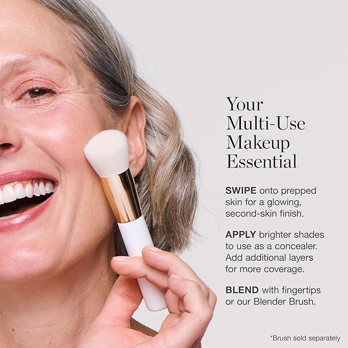 Ogee Sculpted Complexion Foundation Stick (Linden 1.25N Light Beige, Neutral Undertones) Full Coverage Foundation Makeup - Instantly Balance & Even Complexion - 70% Organic Ingredients