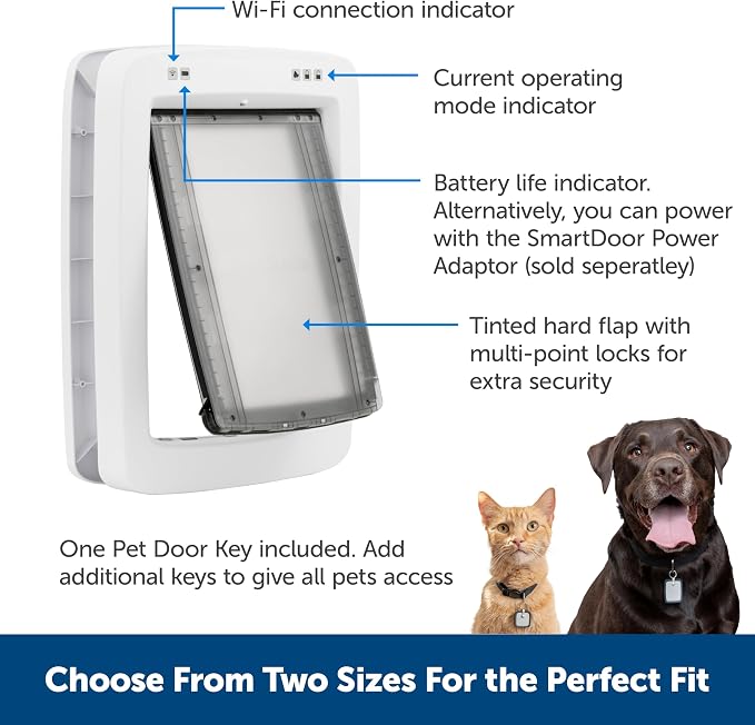PetSafe SmartDoor Connected Pet Door Collar Key, Large, ZAC19-17682 | Selective-Entry Collar Key Fits Medium & Large SmartDoor, Custom Schedules via My PetSafe App