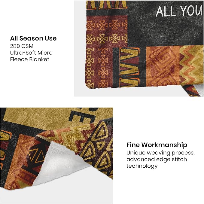 African American Retirement Gift for Woman Throw Blanket 50"X60", Best Retired Gifts for Women 2026, Afro Inspirational Gifts Idea for Retirement Coworker/Teacher/Nurse/Mom/Sister/Friend