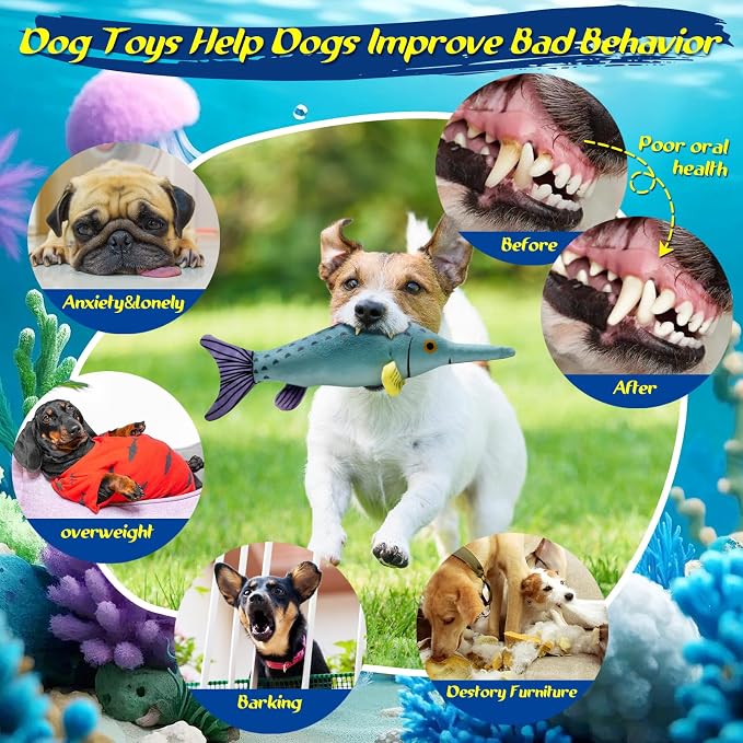 Fuufome Large Squeaky Dog Chew Toy, Ideal Dog Toys for Chewers, for Small and Medium Breed Puppies or Dogs