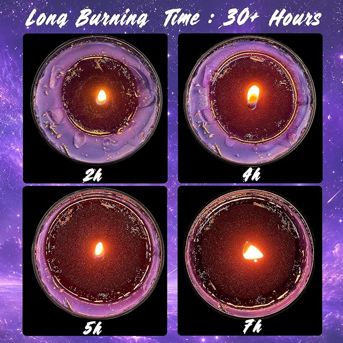 Manifestation Healing Chakra Candles, Energy Balance & Emotional Support Spiritual Candle for Law of Attraction Ritual, Empowering Women Gifts, Birthday & Graduation Present（Trust The Universe