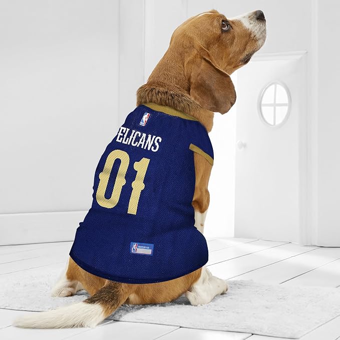 Pets First NBA NEW ORLEANS PELICANS DOG Jersey, Large - Tank Top Basketball Pet Jersey