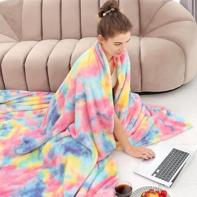 obinsm Fleece Throw Blanket King Size, Fuzzy Big Blankets for Bed | Warm Lightweight Plush Blanket for Women Adults Room Decor