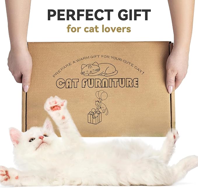 Wall Cat Bed Moon Hammock Wall Mounted Shelf with 2 Steps Climbing Sheves and Sisal Platforms Rope Scratching Post Wood Wall Furniture Bridge Ladder Wooden Indoor Cats Wall Bed-Moon Set