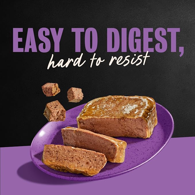 Cesar Classic Loaf Wet Dog Food, Meaty Selects, 3.5 oz, 12 Count, 2-Pack | Made in USA, Filet Mignon & Porterhouse Steak flavors, real beef #1 ingredient, no artificial flavors, easy peel trays