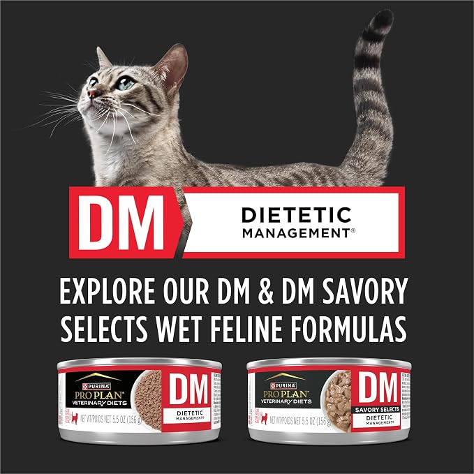 Pro Plan Veterinary Diets Purina DM Dietetic Management Feline Formula Dry Cat Food - 6 lb. Bag
