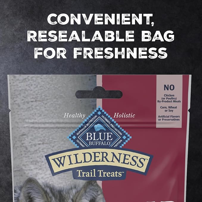 Blue Buffalo Wilderness Wild Bits Salmon Soft & Chewy Dog Treats, 10 oz | Real Salmon #1 Ingredient, High Protein & Grain-Free, Bite-Sized Training Treats Made with Natural Ingredients