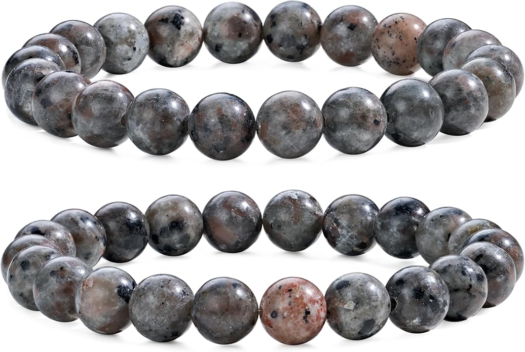 Bivei Natural Gemstone Semi Precious Healing Crystals Handmade Stretchy Round Beads Bracelet,Stocking Stuffers for Women Enhance Positive Energy