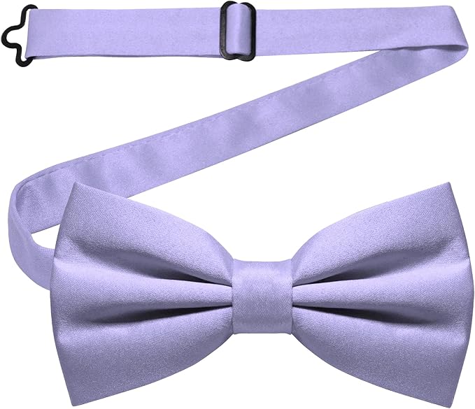JEMYGINS Solid Color Pre-tied Bow Tie Adjustable Bowtie for Men