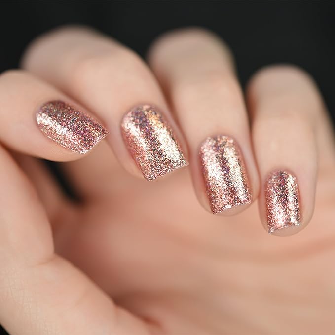 ILNP Juliette Holographic Nail Polish, Rose Gold