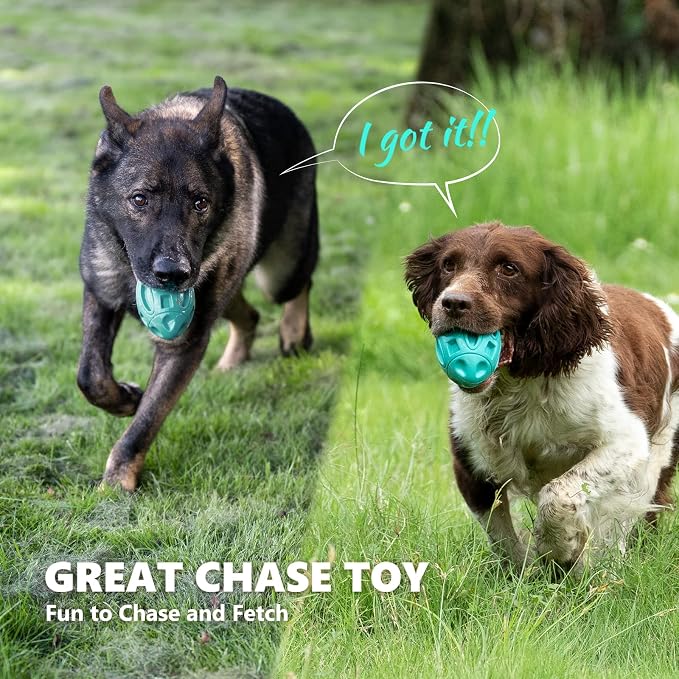 EASTBLUE Dog Toys for Aggressive Chewers, Indestructible Squeaky Football