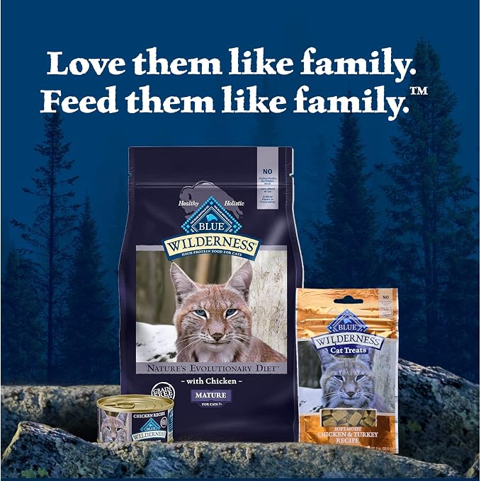 Blue Buffalo Wilderness Chicken Adult 7+ Wet Cat Food Paté, 3 oz, 24 ct | Real Chicken #1 Ingredient, High Protein & Grain-Free Recipe, Supports an Active Lifestyle
