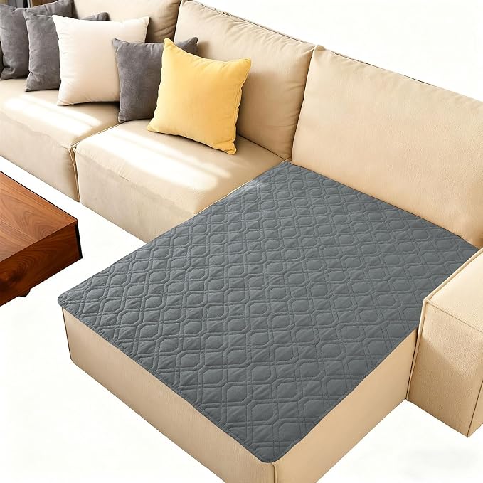 Waterproof Dog Bed Blanket - Soft Pet Blanket & Sofa Cover for Dogs | Reversible Washable Furniture Protector, Couch Covers for Pets (40x50 Inch, Dark Grey/Dark Grey)
