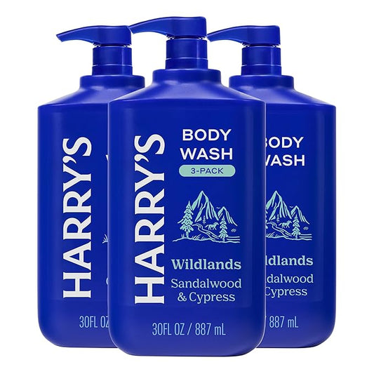 Harry's Men's Body Wash - Wildlands - 30 fl oz - Shower Gel for Men - No Parabens, Sulfates, or Dyes (Pack of 3)