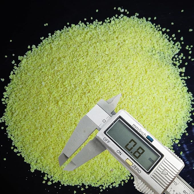 TWINKLING Glow in The Dark Crushed Glass, Broken Glass Glitter, Glow in The Dark Stones Gems Chips for DIY Resin Art Epoxy Crafts, Nail Art, Jewelry Making, Geode Painting, 0.85mm(100g) (Gold Yellow)