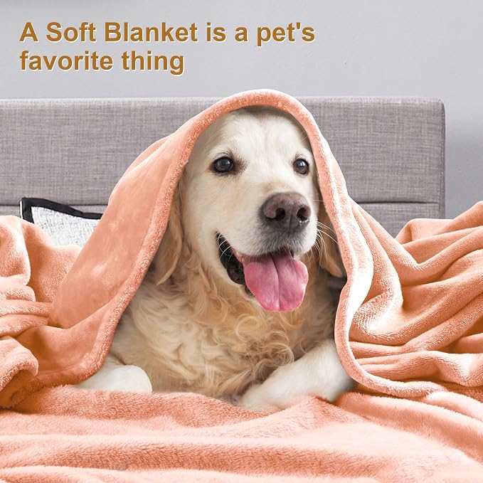 DREAMNINE Extra Large Fleece Blanket Soft Comfy Fluffy Bed Blanket King Size 90" x 108", Luxury Decorative Fuzzy Blankets for Bedroom, Big Cozy Shaggy Warm Flannel Blankets for Winter Autumn Pet,Peach