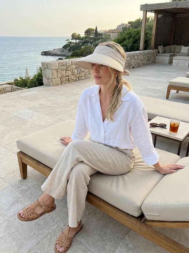 2-in-1 Women’s Sun Visor Sun Hat Zipper Off Ponytail Friendly, Lightweight Quick Dry, Summer UV Protection