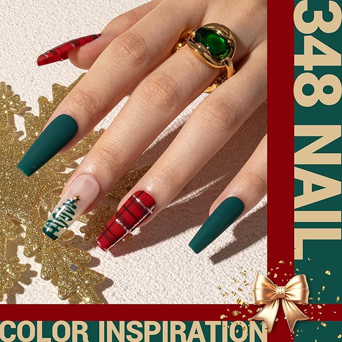 MelodySusie Thick Green Gel Nail Polish,0.5fl oz Moss Soak Off UV LED Christmas Green Gel Polish Gift for Women Nail Art Manicure Salon DIY Nail Design Decoration at Home-348-A1306