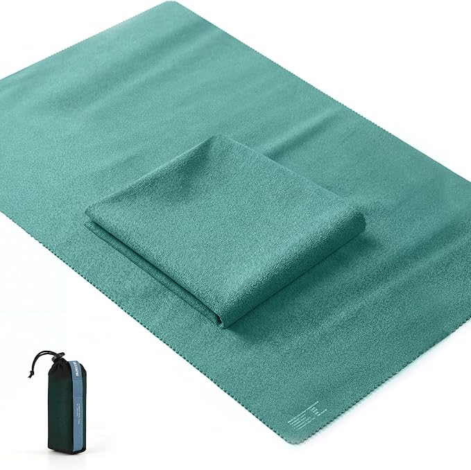 Microfiber Travel Towel, Soft Lightweight Quick Dry Towel, Super Absorbent Compact Travel & Sports & Beach Towels for Camping, Backpack, Gym, Swimming, Yoga, Hiking (Green, X Large)