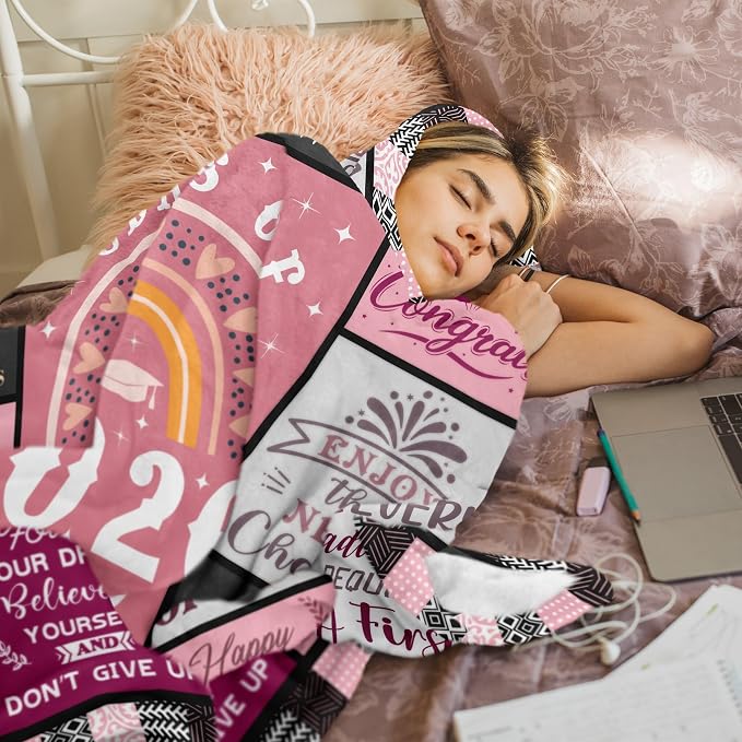 Graduation Gifts 2026 Blanket 60"x50", Class of 2026 High School College Masters Degree Graduation Gifts for Her Women, Graduation Gift Ideas