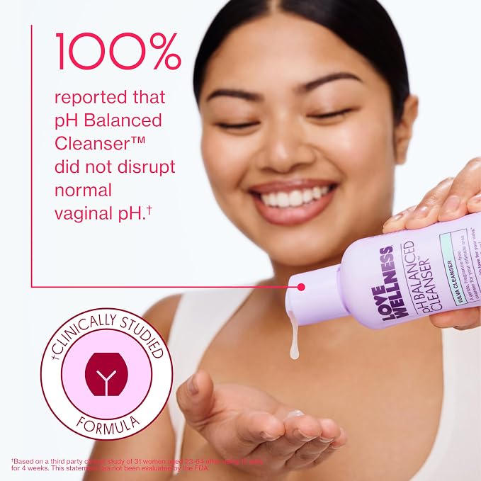 Love Wellness Skincare for Down There Bundle | Gentle pH Balanced Cleanser, Moisturizing Comfy Cream & Refreshing Wipes | Feminine Care for pH Balance, Dry & Sensitive Vulva | Fragrance-Free