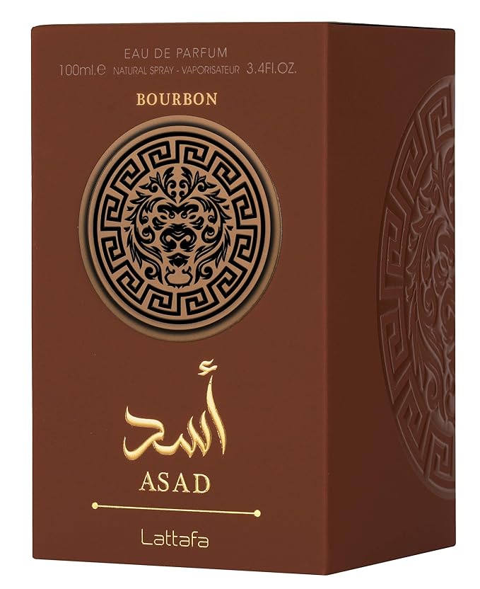 Lattafa Asad Bourbon for Unisex Eau de Parfum Spray, 3.4 Ounce / 100 ml | for Unisex