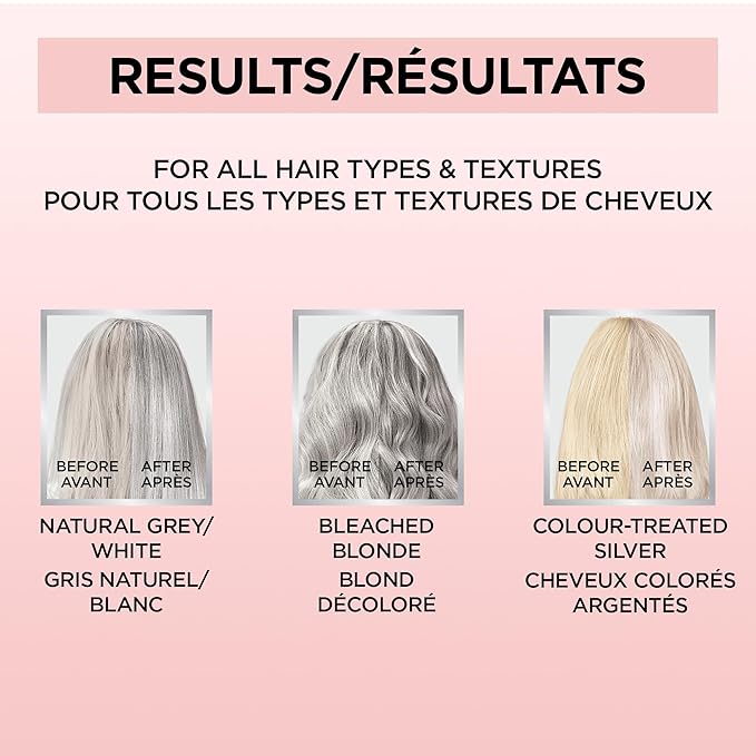 L’Oreal Paris Le Color Gloss One Step In-Shower Toning Hair Gloss, Neutralizes Brass, Conditions & Boosts Shine, Silver, 4 Ounce