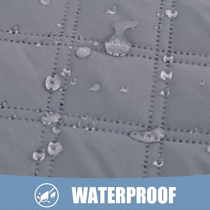 Smiry Waterproof Reversible Pet Couch Covers for Dogs | Pet Friendly, Soft Fabric, Washable Sofa Furniture Protector for Dogs Cat Kids, Checkered (40"x90", Grey/Dark Grey)